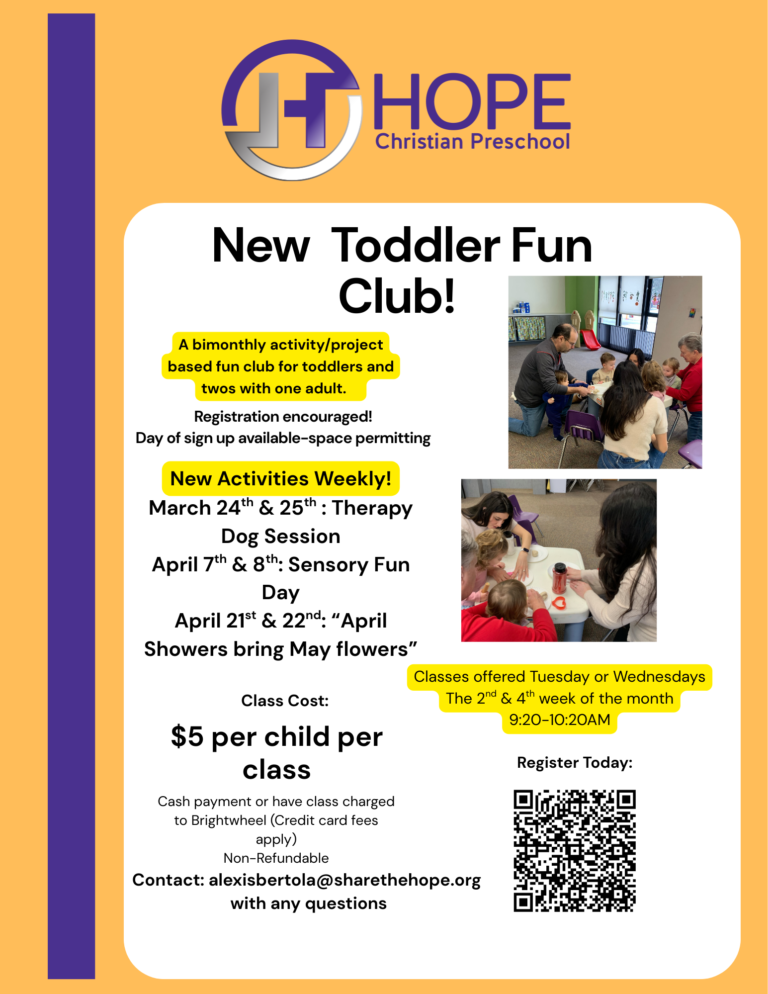 Toddler Time through April 2026